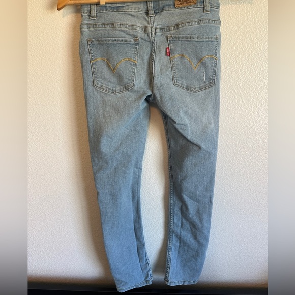 Levi's Blue Skinny Distressed Jeans - Picture 4 of 5